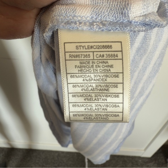 ⚪️ Cupcakes and Cashmere Blue Striped Knit Mini Dress - Size L - Picture 4 of 5